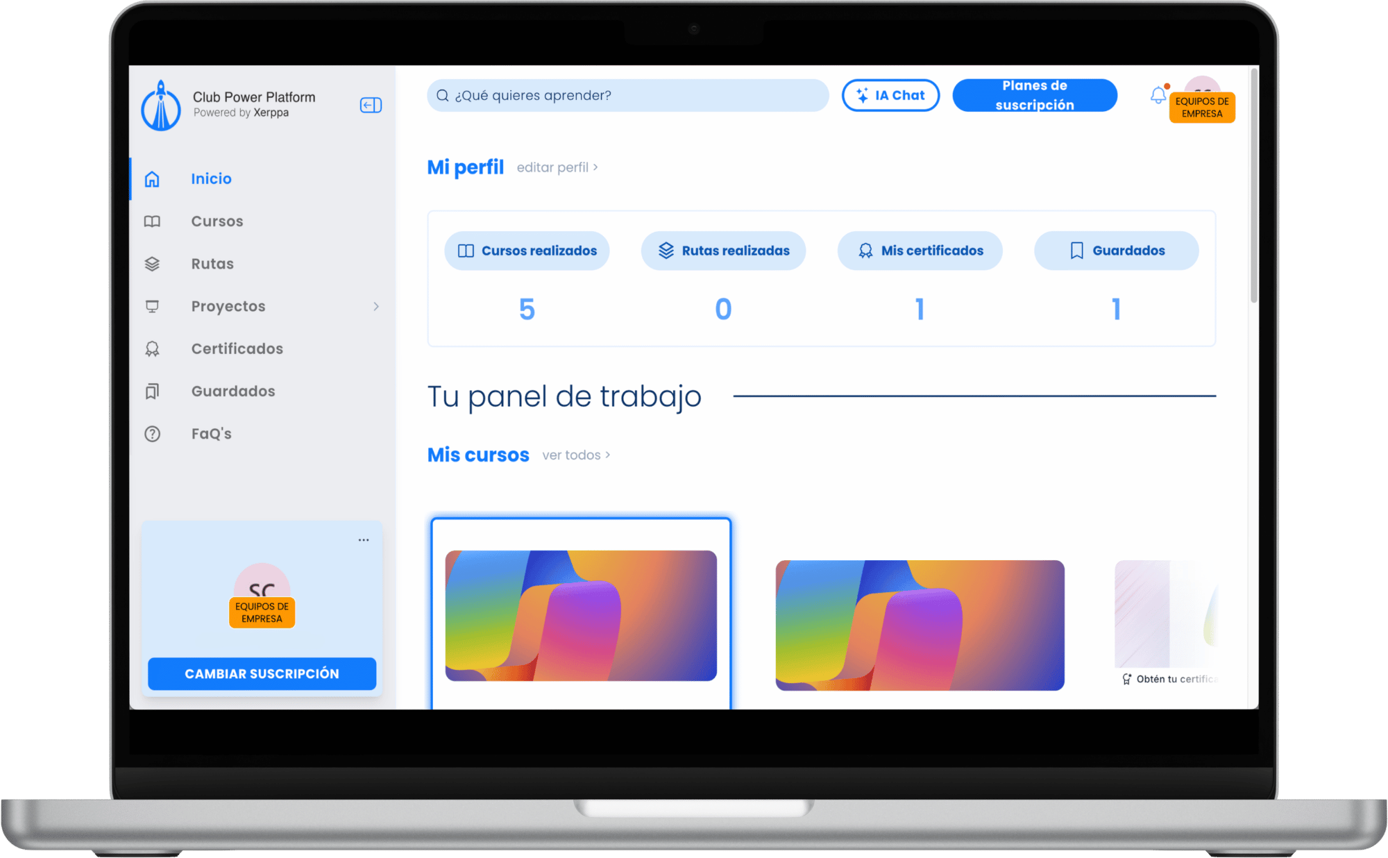 Club Power Platform powered by Xerppa: plataforma de formación